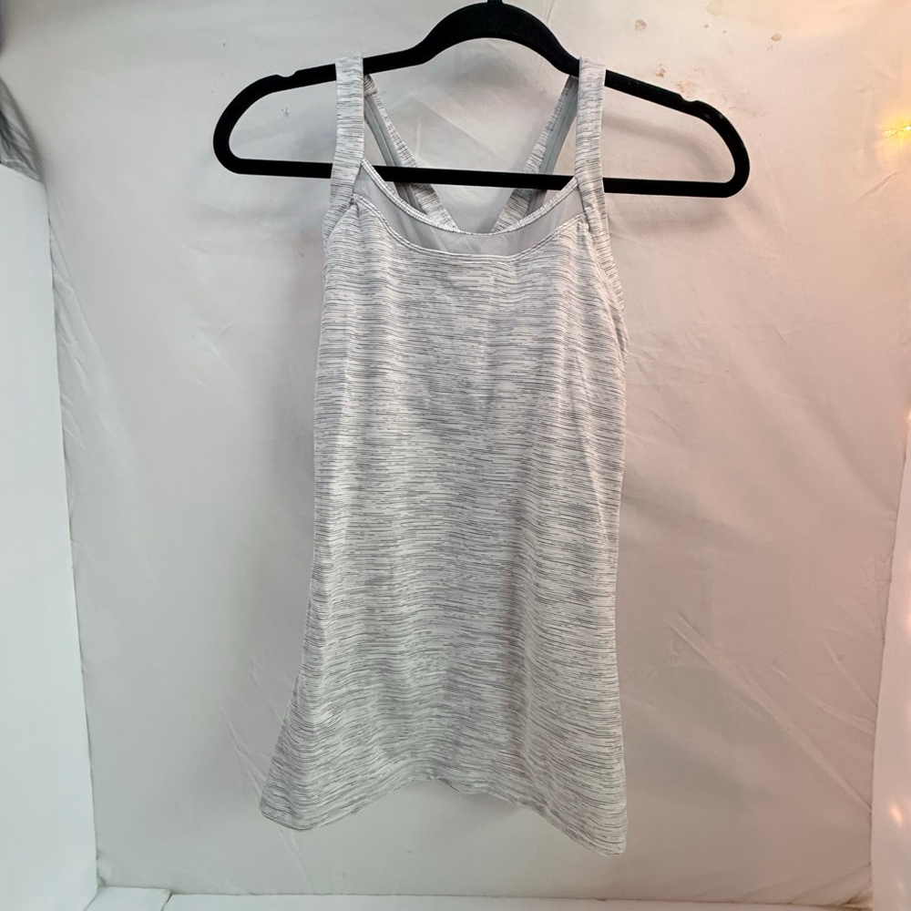 Women's Lululemon Tank Top Size 6 Gray and White